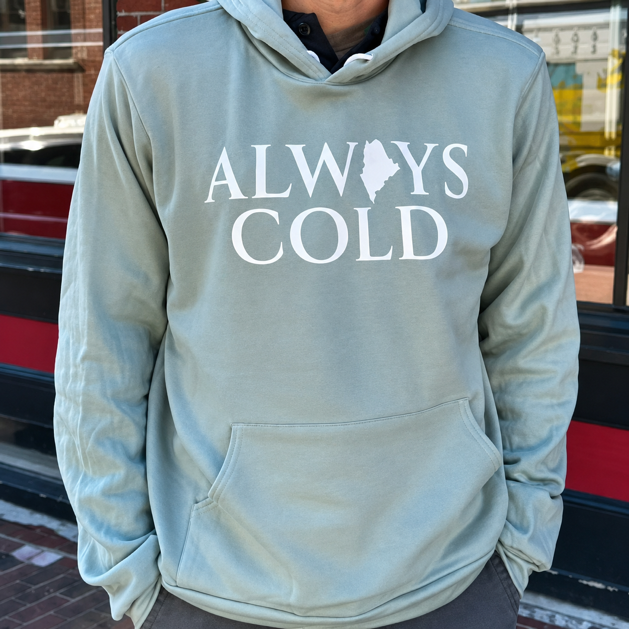 Always Cold Dusty Blue Hoodie