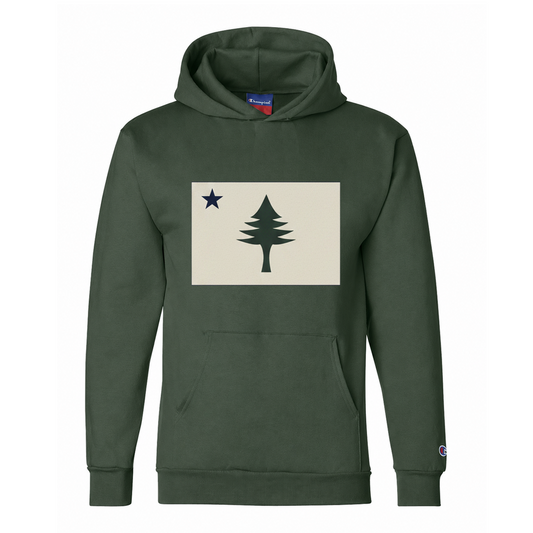 1901 Maine Flag Green Hoodie