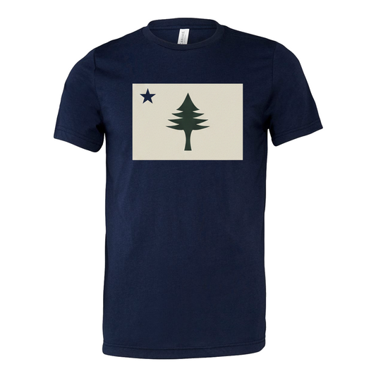 1901 Maine Flag Navy T-Shirt