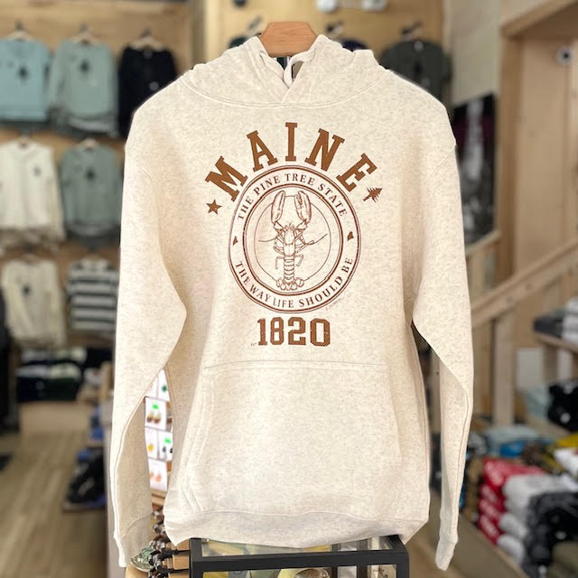 Maine Lobster Logo Cream Hoodie